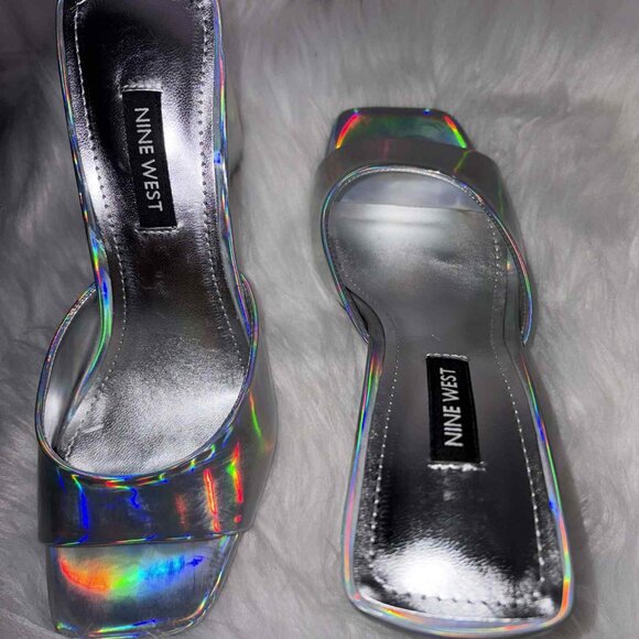 Heeled Slide Sandals by Nine West sz n5 - Picture 1 of 5